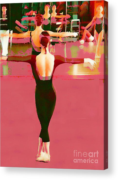 Dancer Acrylic Print featuring the digital art In the Studio by Joyce Creswell
