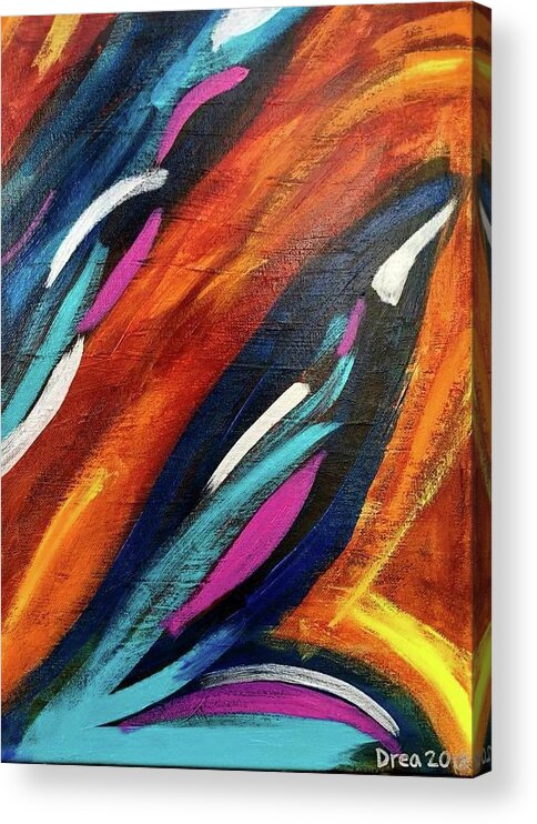Spirit Paintings Acrylic Print featuring the painting Initiation 2018 by Drea Jensen