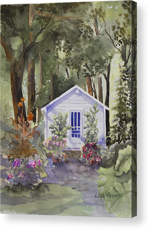 Giclee Acrylic Print featuring the painting Into the Wood by Lisa Vincent