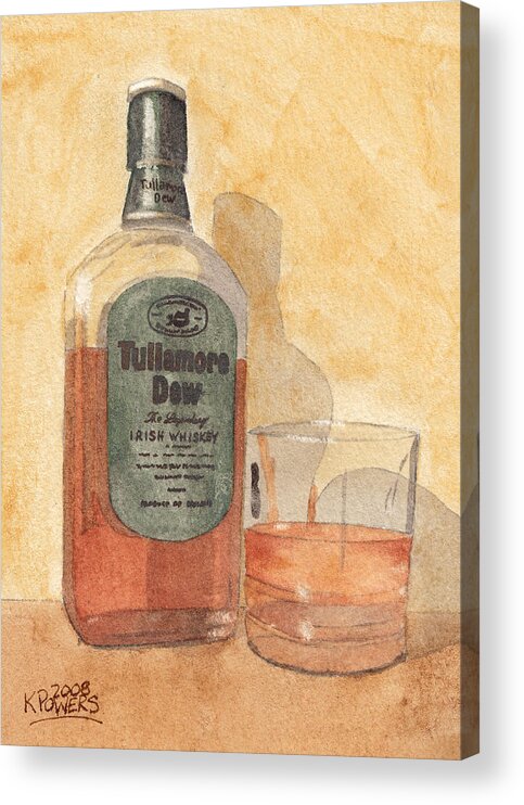 Irish Acrylic Print featuring the painting Irish Whiskey by Ken Powers