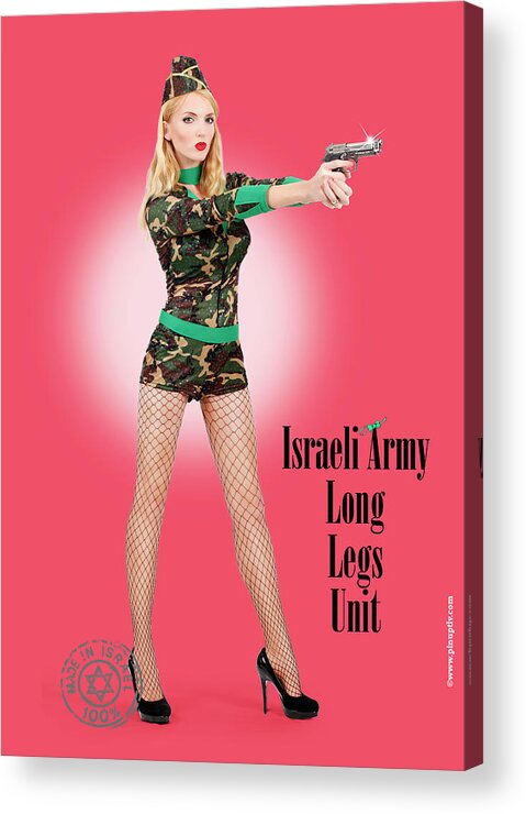 Army Acrylic Print featuring the photograph Israeli Army Long Legs Unit by Pin Up TLV