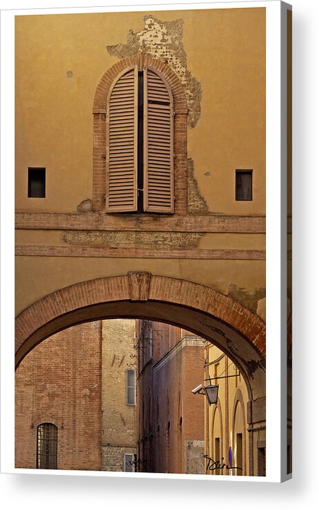 Italy Acrylic Print featuring the photograph Italian Arch by Peggy Dietz