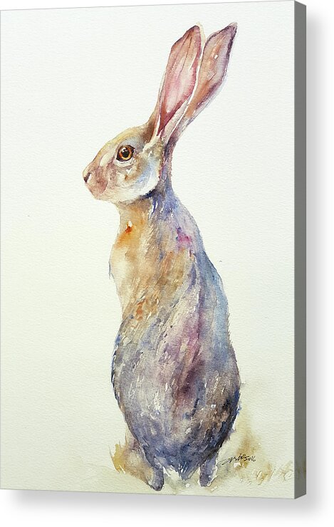 Rabbit Acrylic Print featuring the painting Jack Rabbit by Arti Chauhan