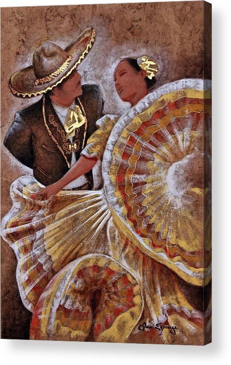 Jarabe Tapatio Acrylic Print featuring the painting J A R A B E . T A P A T I O by J U A N - O A X A C A