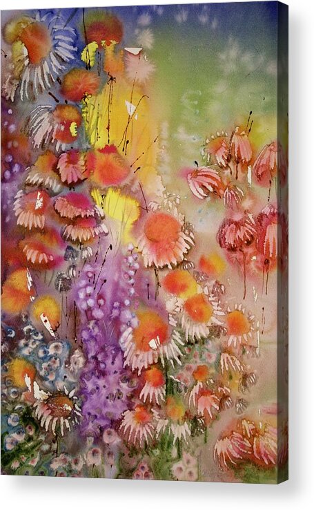 Floral Acrylic Print featuring the painting Jennifer by Shirley Sykes Bracken