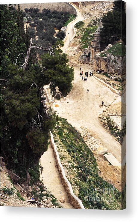 Israel Acrylic Print featuring the photograph Jerusalem Absaloms Pillar by Thomas R Fletcher
