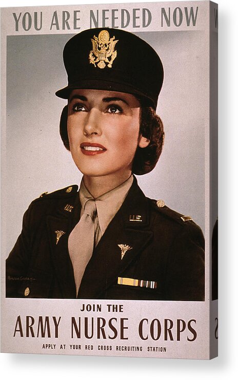 History Acrylic Print featuring the photograph Join The Army Nurse Corps. 1943 by Everett