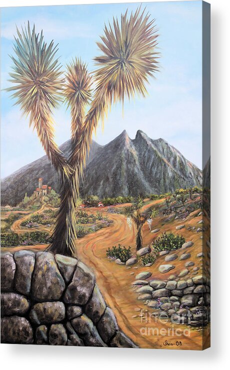 Mexican Art Acrylic Print featuring the painting Joshua Tree by Sonia Flores Ruiz