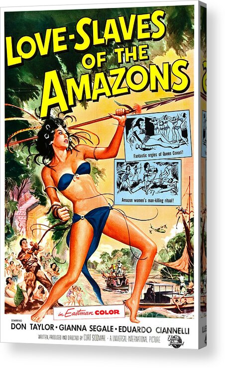 Jungle Movie Poster 1957 Acrylic Print featuring the photograph Jungle Movie Poster 1957 by Padre Art