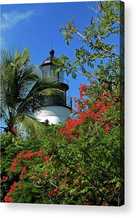 Tropical Acrylic Print featuring the photograph Key West Lighthouse by Frank Mari