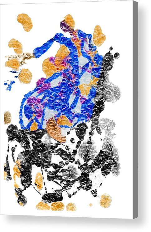 Lori Kingston Acrylic Print featuring the digital art Lady in Blue by Lori Kingston
