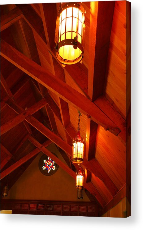 Roof Acrylic Print featuring the photograph Lights and Beams by Steven Ainsworth