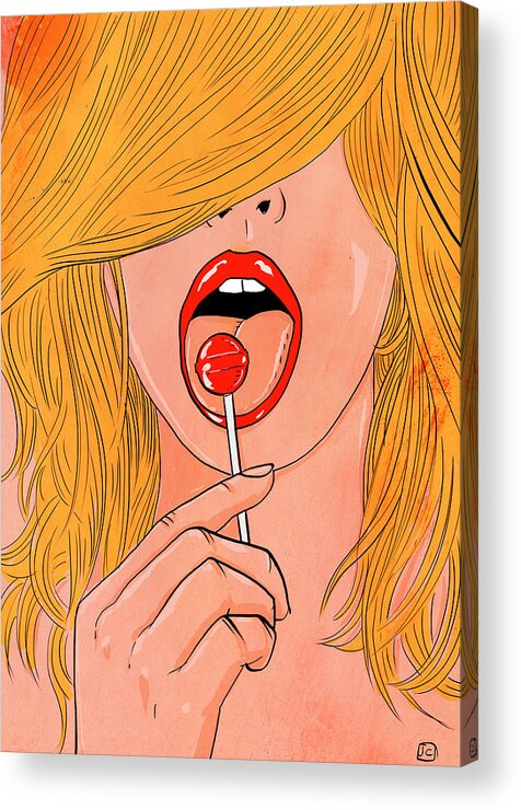 Lollipop Acrylic Print featuring the drawing Lollipop by Giuseppe Cristiano