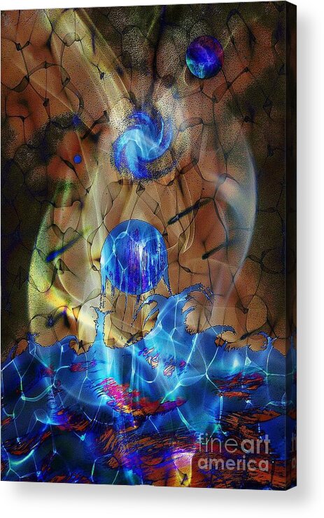 Planets Acrylic Print featuring the digital art Make your own Story by David Neace