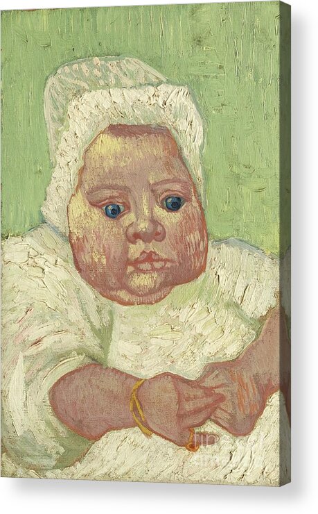 Vincent Van Gogh 1853 - 1890 Le B�b� Marcelle Roulin. Beautiful Little Baby Acrylic Print featuring the painting Marcelle Roulin by MotionAge Designs