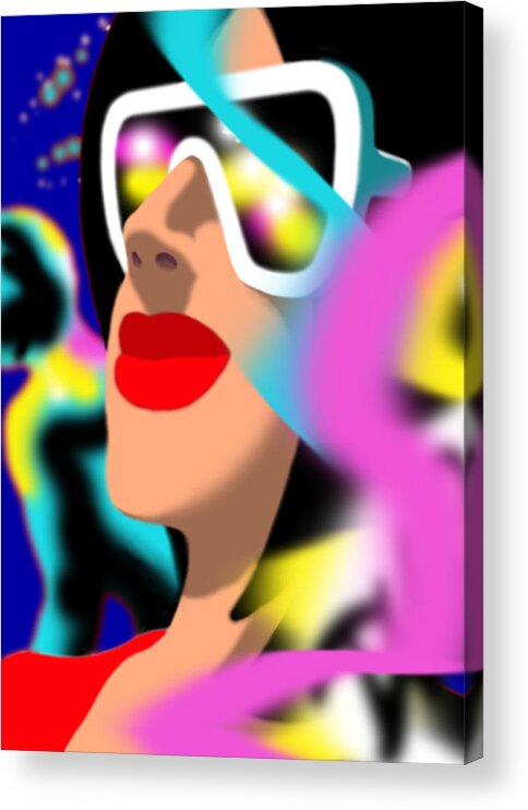  People Acrylic Print featuring the digital art Maxine by Tom Dickson
