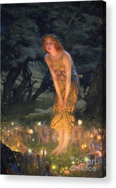 #faatoppicks Acrylic Print featuring the painting Midsummer Eve by Edward Robert Hughes