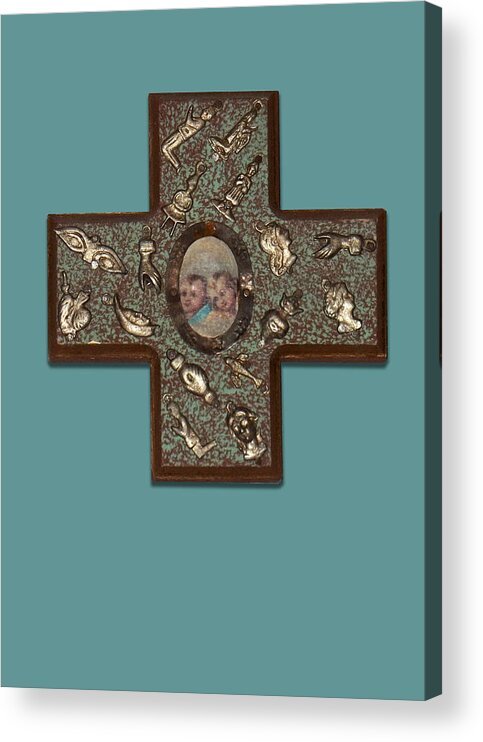 Cross Acrylic Print featuring the photograph Milagro Cross by Anne Cameron Cutri
