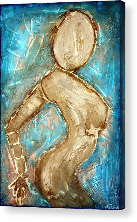 Model Acrylic Print featuring the painting Model by Laura Barbosa