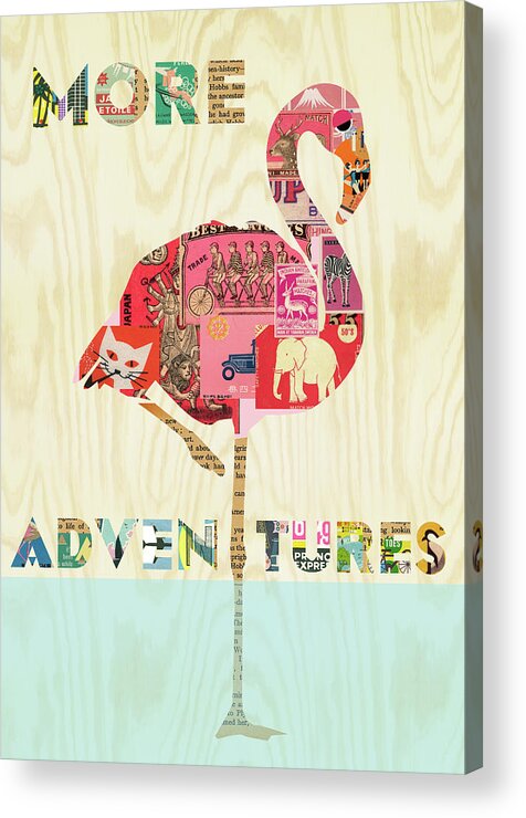 More Adventures Acrylic Print featuring the mixed media More Adventures by Claudia Schoen