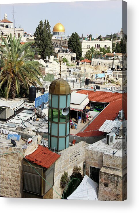 Jerusalem Acrylic Print featuring the photograph Mosques in Jerusalem by Munir Alawi