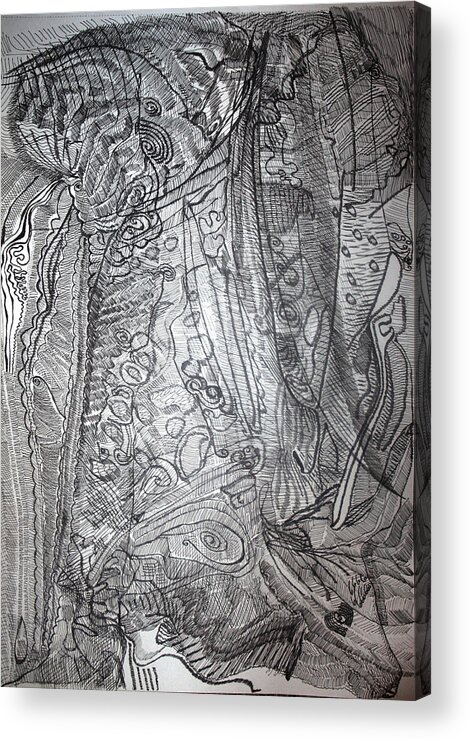 Mother Acrylic Print featuring the drawing Mothers journey by Gloria Ssali