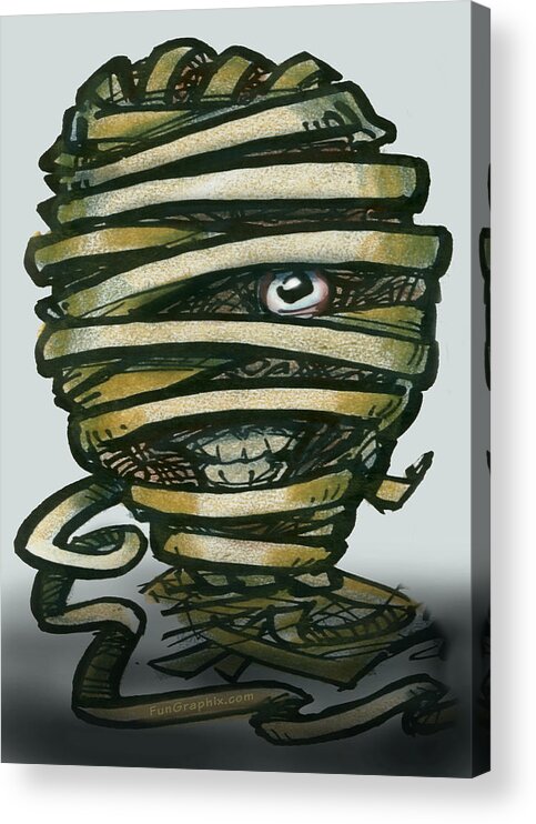 Mummy Acrylic Print featuring the greeting card Mummy by Kevin Middleton