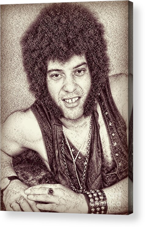 Mungo Jerry Acrylic Print featuring the digital art Mungo Jerry Portrait - Drawing by Ian Gledhill