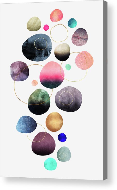 Graphic Acrylic Print featuring the digital art My Favorite Pebbles by Elisabeth Fredriksson