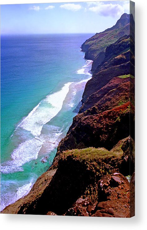 Hawaii Acrylic Print featuring the photograph Na Pali Coast Trail by Kevin Smith