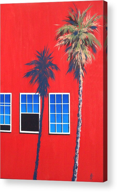 Palm Tree Acrylic Print featuring the painting Newport Afternoon by Philip Fleischer