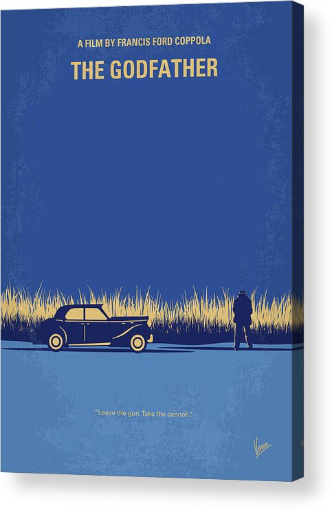 Godfather I Acrylic Print featuring the digital art No686-1 My Godfather I minimal movie poster by Chungkong Art