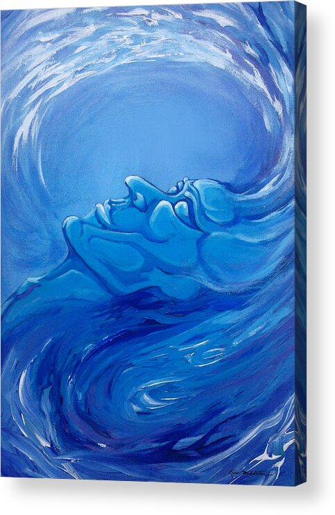 Ocean Acrylic Print featuring the painting Ocean Spirit by Kevin Middleton