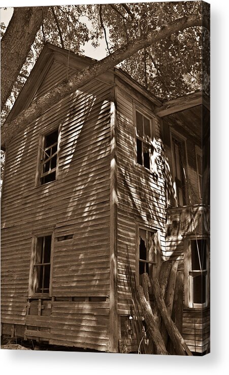 Old Acrylic Print featuring the photograph Old Farmhouse in Summertime by Douglas Barnett