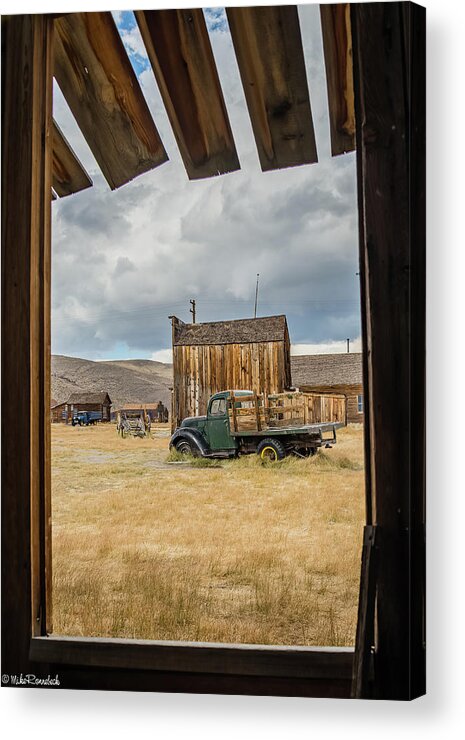 Bodie Acrylic Print featuring the photograph Old Window by Mike Ronnebeck