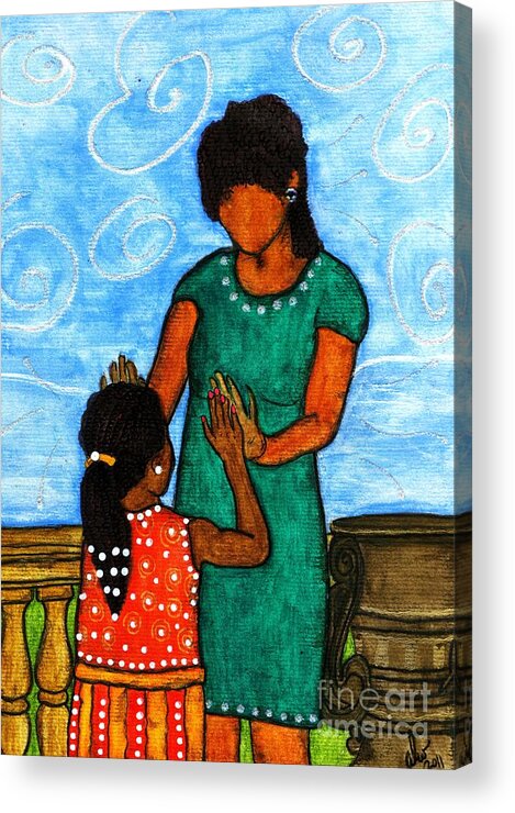Woman Acrylic Print featuring the painting Our Time by Angela L Walker