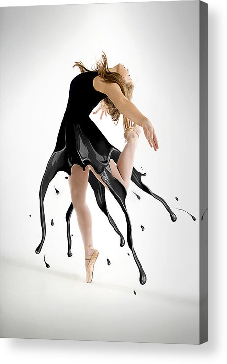 Dance Acrylic Print featuring the photograph Paint Dress by Pauline Pentony Ba Hons Arps