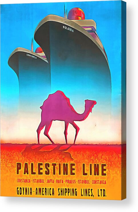 Palestine Acrylic Print featuring the photograph Palestine Line by Munir Alawi