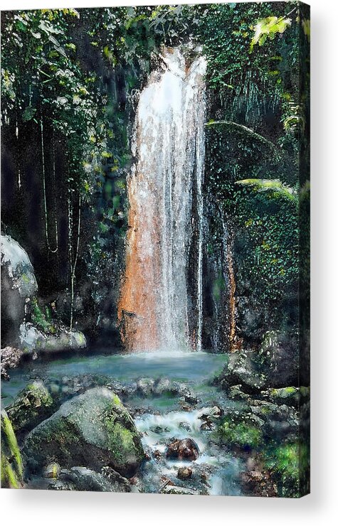 Water Acrylic Print featuring the digital art Paradise Found by Ian MacDonald