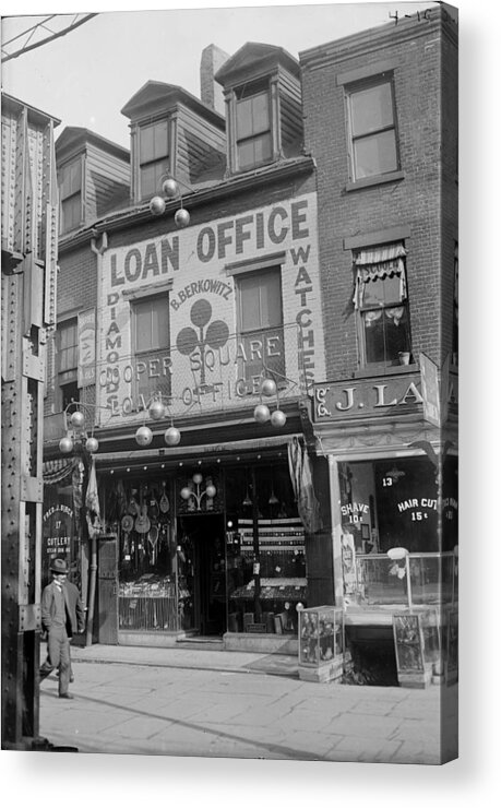 1920s Candid Acrylic Print featuring the photograph Pawn Shop, Photograph, 1900s-1930s by Everett
