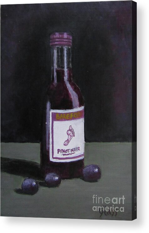 Wine Acrylic Print featuring the painting Pinot Noir by Tina Glass