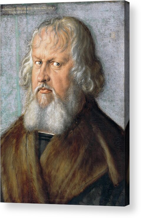  Durer Acrylic Print featuring the painting Portrait of Hieronymus Holzschuher by Albrecht Durer