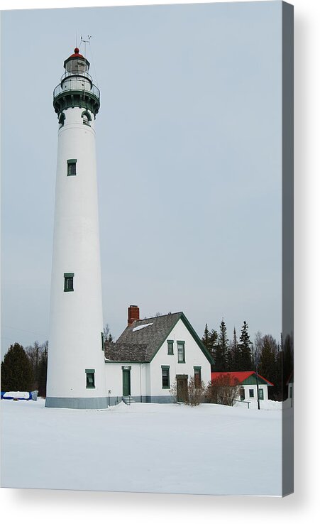 Presque Isle Lighthouse Acrylic Print featuring the photograph Presque Isle Lighthouse by Michael Peychich