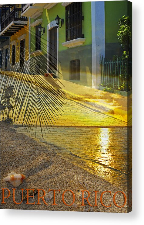 Puerto Rico Acrylic Print featuring the photograph Puerto Rico Collage 3 by Stephen Anderson