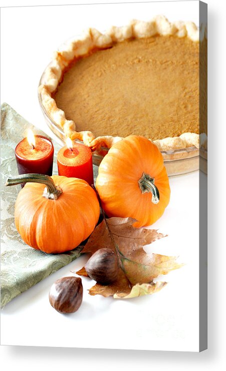 Thanksgiving Acrylic Print featuring the photograph Pumpkin Pie by HD Connelly