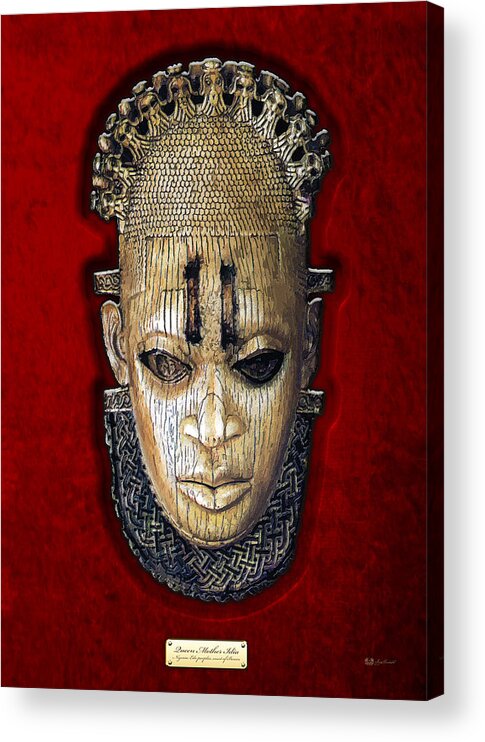Ethnic Arts Africa By Serge Averbukh Acrylic Print featuring the photograph Queen Mother Idia - Ivory Hip Pendant by Serge Averbukh