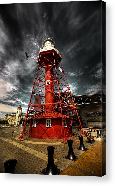 Lighthouse Acrylic Print featuring the photograph Red Lighthouse by Wayne Sherriff