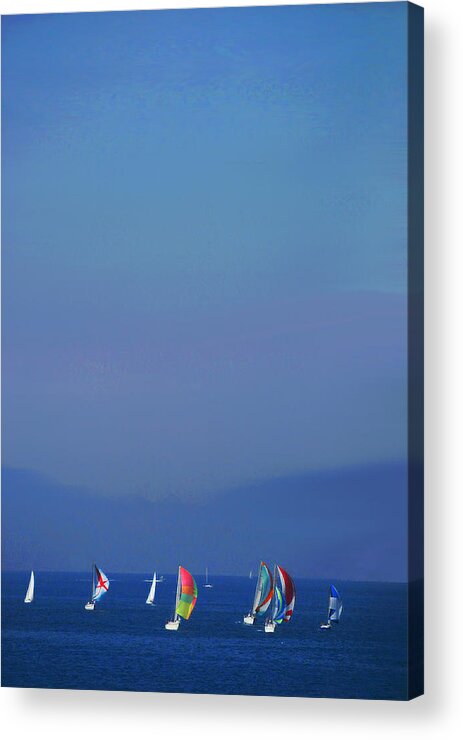 Sailing Acrylic Print featuring the photograph Regatta by Val Jolley
