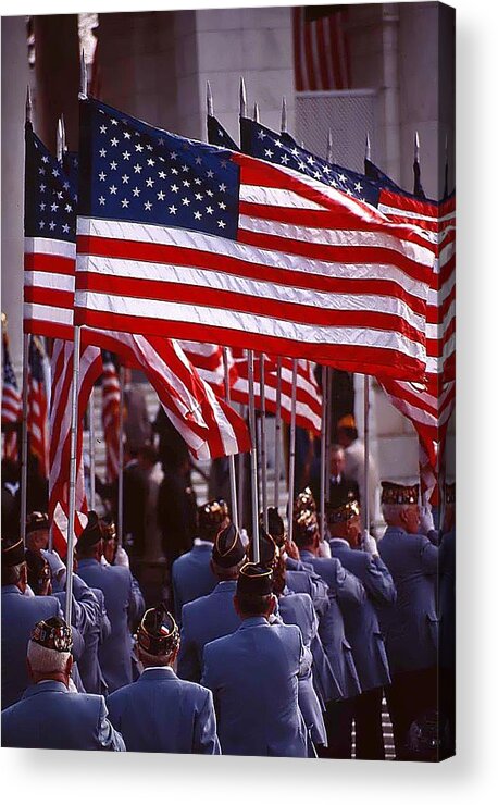 Flags Acrylic Print featuring the photograph Remembering heroes by Bill Jonscher