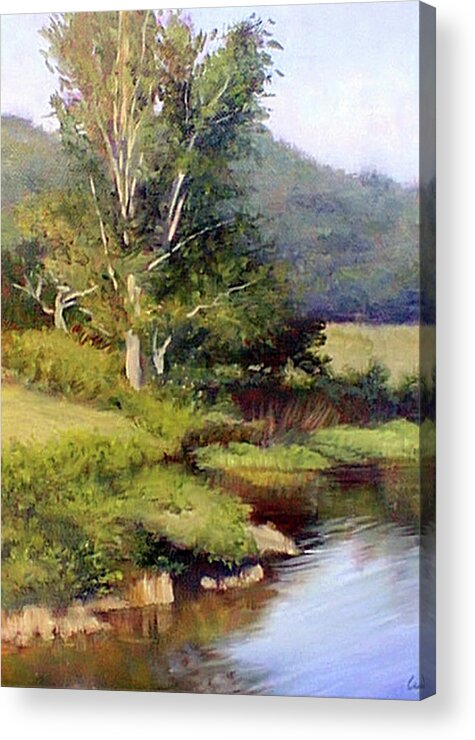 River Acrylic Print featuring the painting River's Edge by Marie Witte